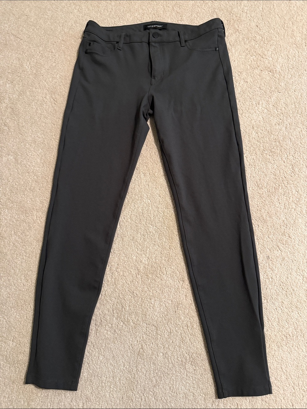 Liverpool Women's Dark Grey Madonna Legging / Jacqueline Skinny Ankle Pants - Picture 1 of 14